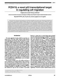 thumnail for Shi D et al., PCDH10 Novel p53 regulator Cell Cycle 2015.pdf