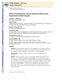 thumnail for Klitzman_Views of PGD Among Psychiatrists and Neurologists.pdf