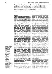 thumnail for Tatemichi et al. - 1994 - Cognitive impairment after stroke frequency, patt.pdf