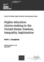 thumnail for Dougherty  - HE Choice Making in the US - CGHE working paper 5-23-2018.pdf