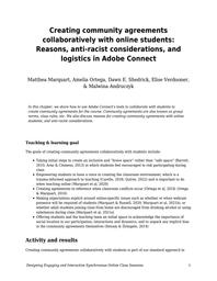 thumnail for Marquart Ortega Shedrick Verdooner Andruczyk_Creating community agreements collaboratively with online students_Designing Engaging and Interactive Synchronous Online Class Sessions.pdf