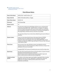 thumnail for GRID3 COD - Health Facilities v1.0 Data Release Notes.pdf