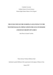 thumnail for Drino do Amaral Coutinho - 2024 - The Evolution of the European Asylum Pact in the Western Balkans Implications for asylum-seekers an.pdf