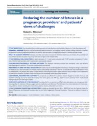 thumnail for Klitzman_Reducing the number of fetuses in a pregnancy.pdf