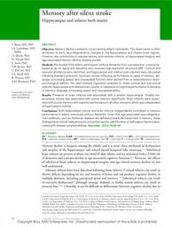 thumnail for Blum et al. - 2012 - Memory after silent stroke Hippocampus and infarc.pdf