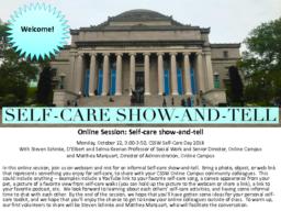 thumnail for Self-Care Day 2018_Self-Care Show-and-Tell_Schinke and Marquart.pdf
