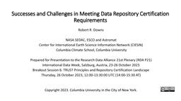 thumnail for DownsRDA-P21Successes&ChallengesDataCertificationRequirements20231026.pdf