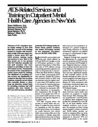 thumnail for AIDS-related services and training in outpatient mental health care agencies in New York.pdf