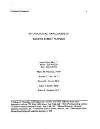 thumnail for Olfson - 1992 - PSYCHOLOGICAL MANAGEMENT IN ROUTINE FAMILY PRACTIC.pdf