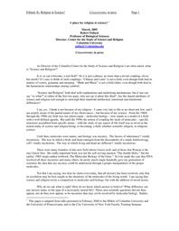 thumnail for Robert E. Pollack - 2005 - A place for religion in science.pdf