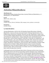thumnail for Antonina Khanzhonkova – Women Film Pioneers Project.pdf
