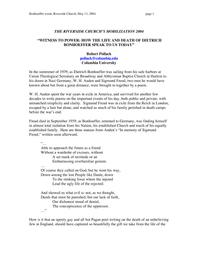 thumnail for Robert E. Pollack - 2004 - “WITNESS TO POWER HOW THE LIFE AND DEATH OF DIETR.pdf