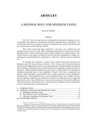 thumnail for Sheffrin_2020_A MINIMAL ROLE FOR MINIMUM TAXES.pdf