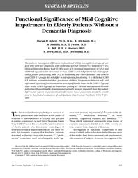 thumnail for Albert et al. - 1999 - Functional Significance of Mild Cognitive Impairme.pdf