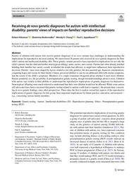 thumnail for Klitzman et al. - 2023 - Receiving de novo genetic diagnoses for autism wit.pdf