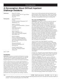 thumnail for R. Swidler et al, A Conversation re Difficult Inpatient Discharges (2009).pdf