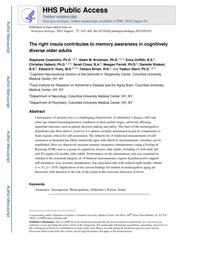 thumnail for Cosentino et al. - 2015 - The right insula contributes to memory awareness i.pdf