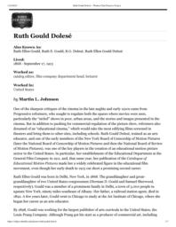 thumnail for Ruth Gould Dolesé – Women Film Pioneers Project.pdf