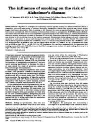thumnail for The influence of smoking on the risk of Alzhei.pdf