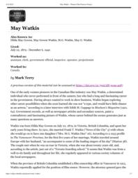 thumnail for May Watkis – Women Film Pioneers Project.pdf