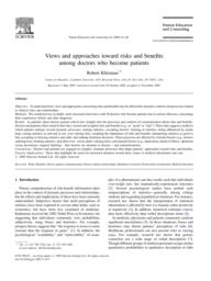 thumnail for Klitzman_Views and approaches toward risks and benefits among doctors who become patients.pdf