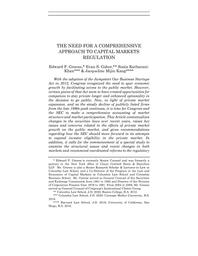 thumnail for Edward F. Greene et al_2022_The Need for a Comprehensive Approach to Capital Markets Regulation.pdf