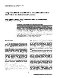 thumnail for Long term effects of an HIV sexual risk reduction intervention for heterosexual couples_ ElBassel et al_2005.pdf