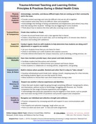 thumnail for Creswell Baez Marquart Garay Chung_Trauma Informed Teaching and Learning During a Global Health Crisis_Handout for webinar on trauma-informed teaching and learning online.pdf