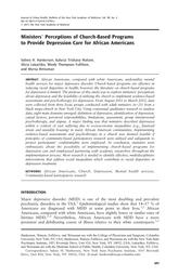 thumnail for Hankerson et al. - 2013 - Ministers’ Perceptions of Church-Based Programs to.pdf