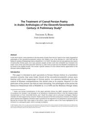 thumnail for Beers_2020_Treatment of Coeval Persian Poetry in Arabic Anthologies of the.pdf