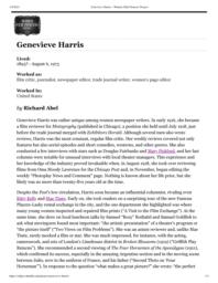 thumnail for Genevieve Harris – Women Film Pioneers Project.pdf