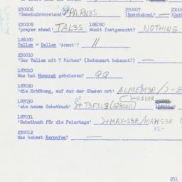 Western questionnaire, answ...