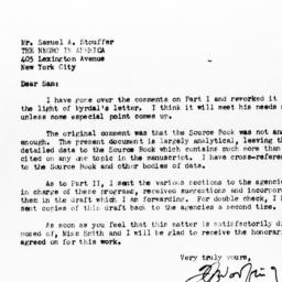 Letter from Samuel A. Stouf...