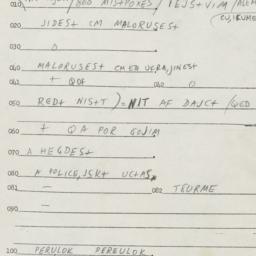 Eastern questionnaire, answ...