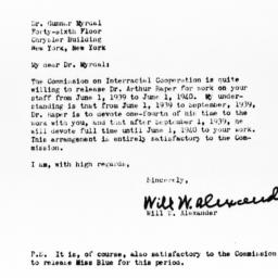 Letter from Will W. Alexand...
