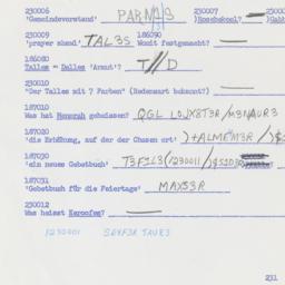 Western questionnaire, answ...