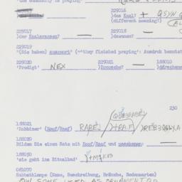 Western questionnaire, answ...