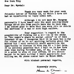 Letter from Herbert Somers ...