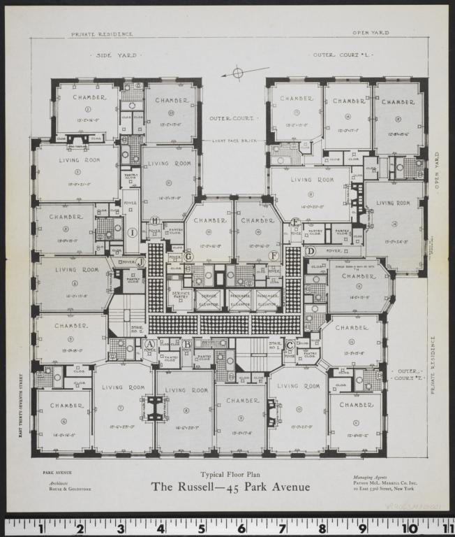 Russell, 45 Park Avenue, Typical Floor Plan Columbia