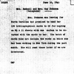 Memorandum from Georgianna ...