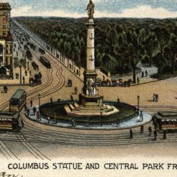 New York, Columbus Statue a...