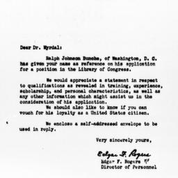 Letter from Edgar F. Rogers...