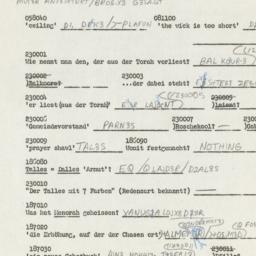 Western questionnaire, answ...