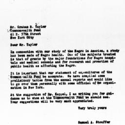 Letter from Samuel A. Stouf...