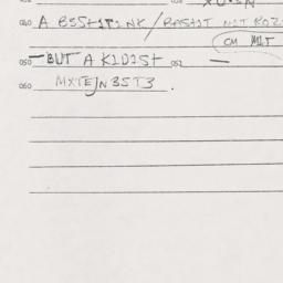 Eastern questionnaire, answ...