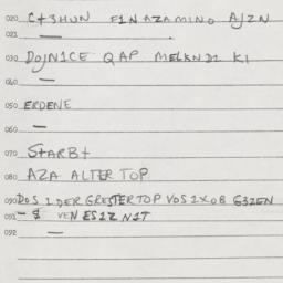 Eastern questionnaire, answ...