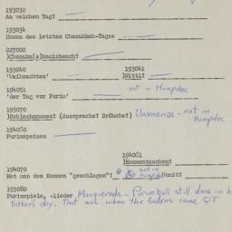 Western questionnaire, answ...