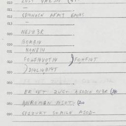 Eastern questionnaire, answ...