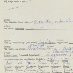 Western questionnaire, answ...
