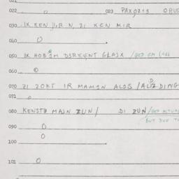 Eastern questionnaire, answ...
